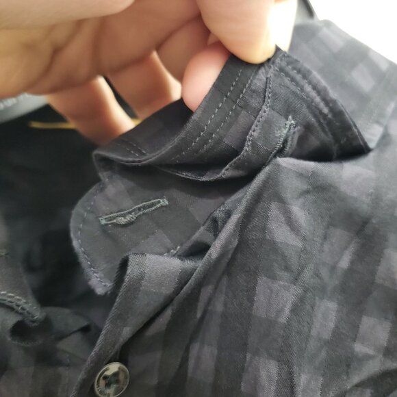 Jack Lipson‎ Flex Men's Big & Tall Black Gray Buffalo Plaid LS Dress Shirt XXL - Picture 5 of 7
